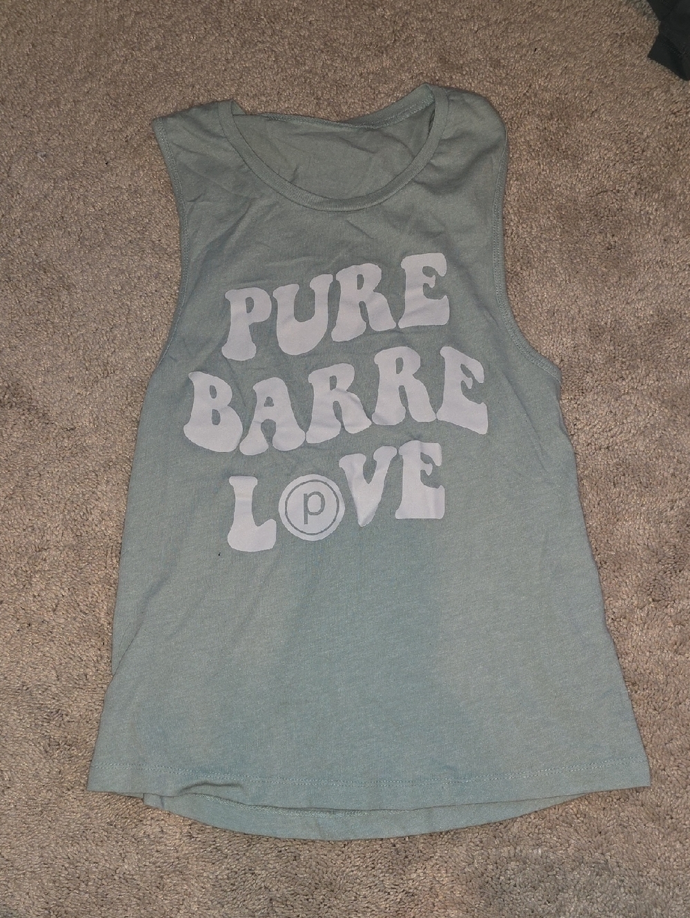 Pure Barre Sleeveless Logo Tank - Light Green